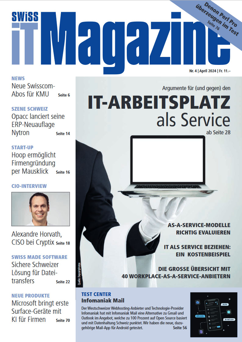 Swiss IT Magazine Cover Ausgabe 202404