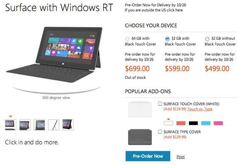Microsoft veröffentlicht Surface-Preis