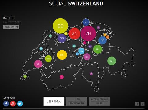 Echtzeit-Social-Media-Ranking der Schweizer Behörden