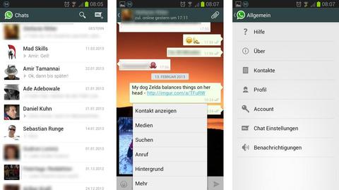 Whatsapp erhält ein Android-Design
