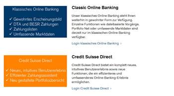 Credit Suisse überarbeitet sein E-Banking