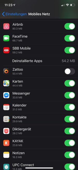 iOS 13: Mysteriöser Datenverbrauch bei deinstallierten Apps