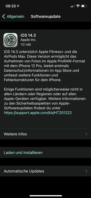 iOS 14.3 ist da