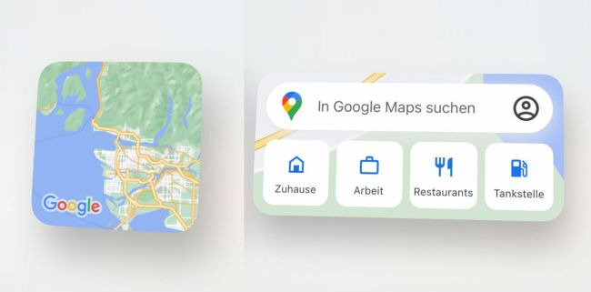 Google Maps neu als Widget auf dem iPhone