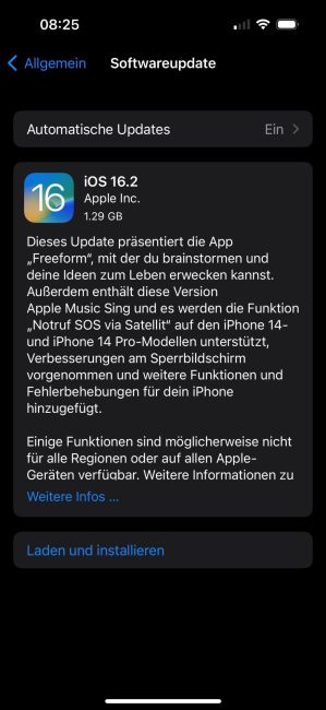 Apple gibt iOS und iPad OS 16.2 sowie MacOS 13.1 frei