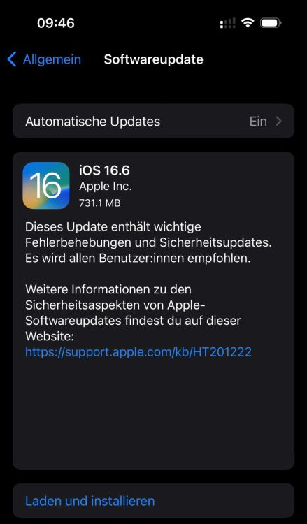 Apple stellt iOS 16.6 zum Download bereit