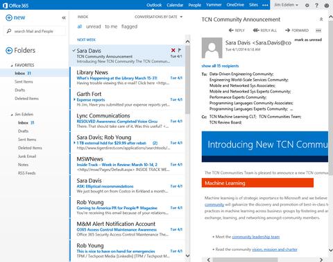Neue Features für Outlook-Web-App von Office 365