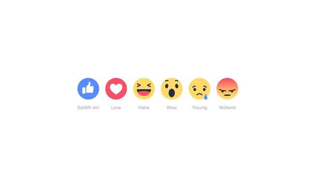 Facebook Reactions werden weltweit ausgerollt 