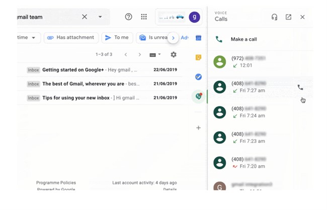 Google-Voice-Telefonie neu auch in Gmail