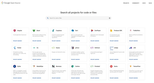 Google lanciert Code Search für Open-Source-Projekte