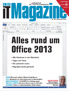 Swiss IT Magazine Cover Ausgabe 2013/itm_201309
