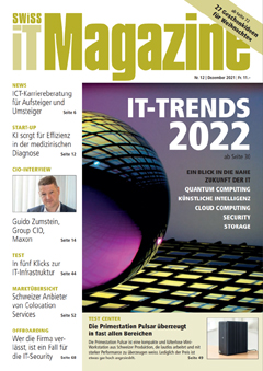 Swiss IT Magazine: Cover der Ausgabe 2021/12