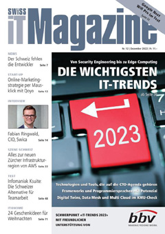 Swiss IT Magazine: Cover der Ausgabe 2022/12
