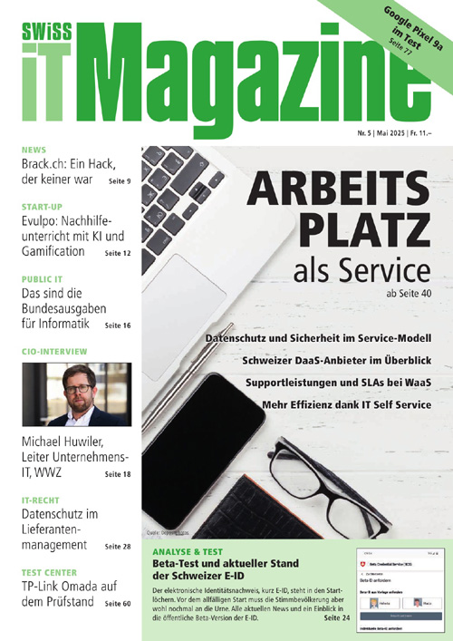Swiss IT Magazine Cover Ausgabe 202505