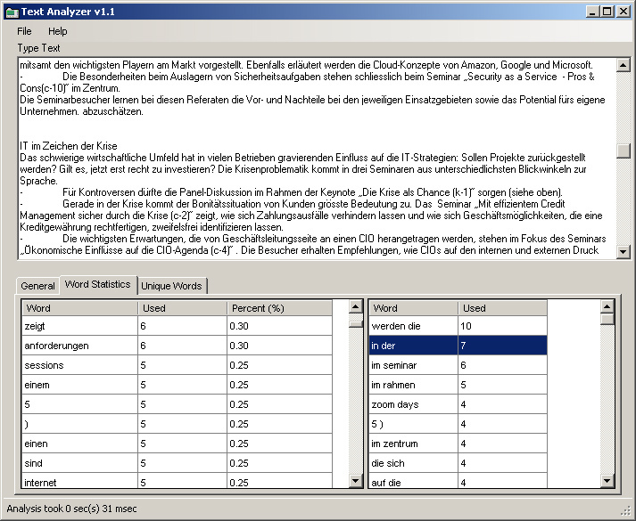 Text Analyzer