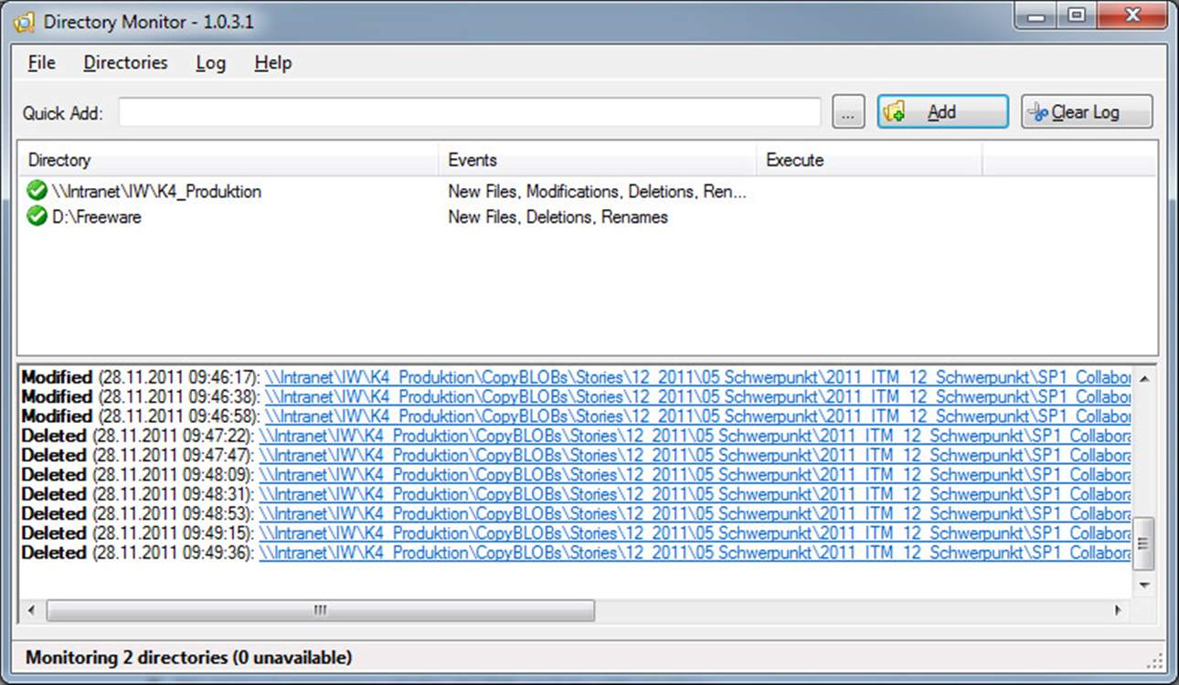 Directory Monitor Portable