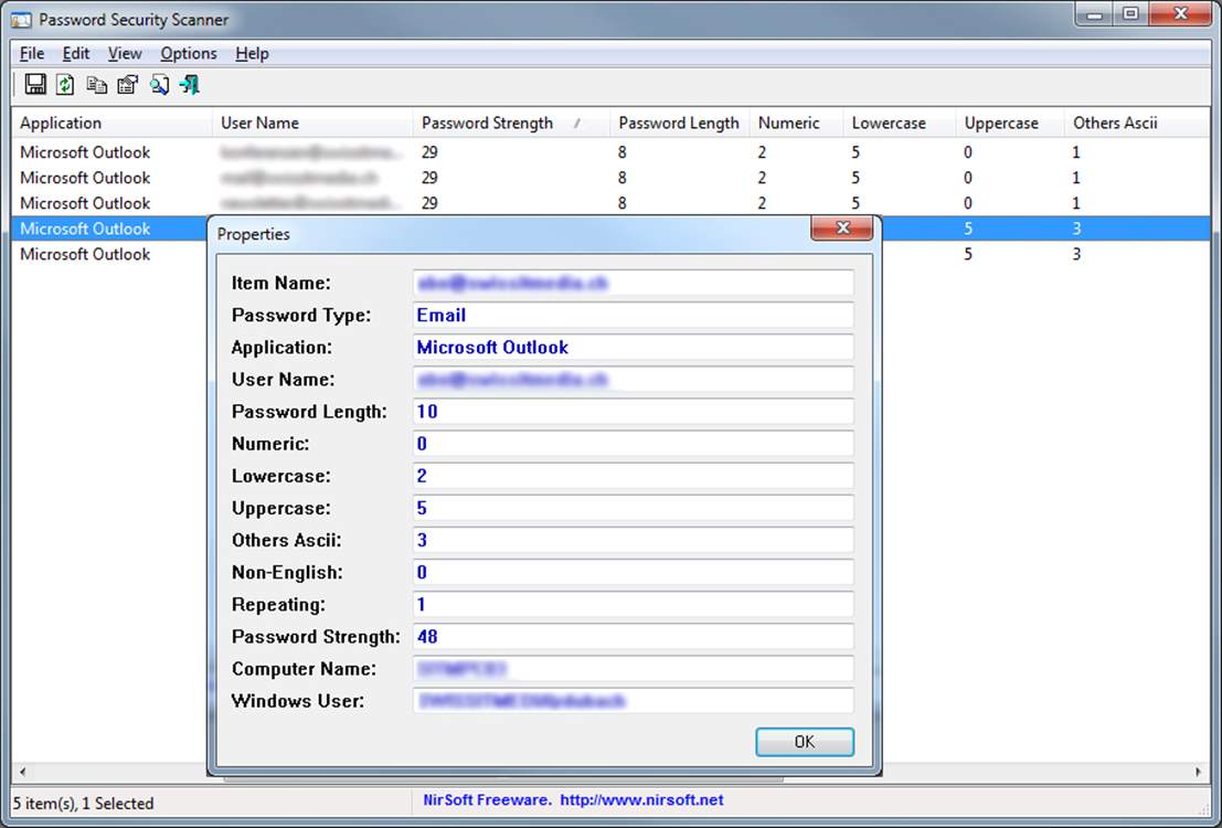 Password Security Scanner