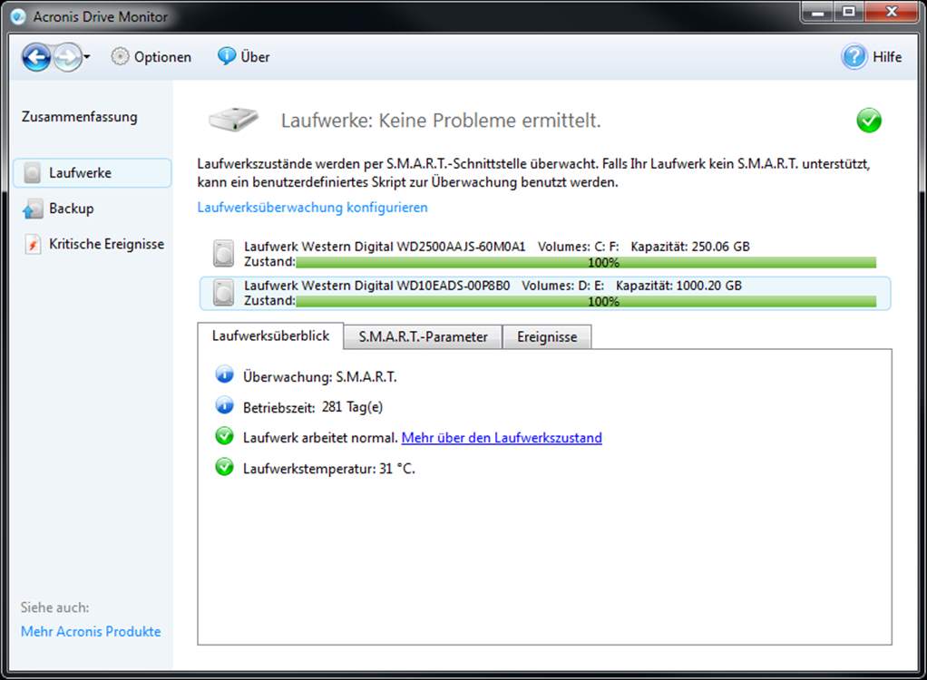 Acronis Drive Monitor