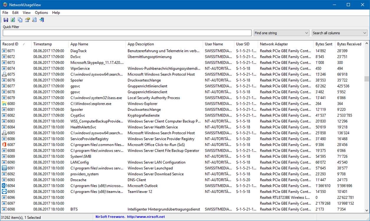 Network Usage Viewer