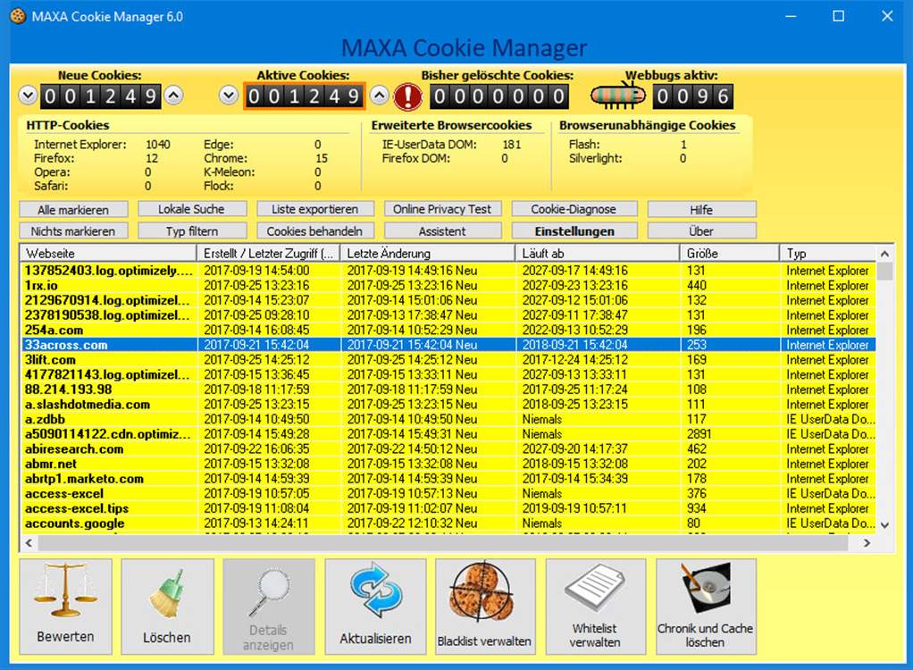 Maxy Cookie Manager