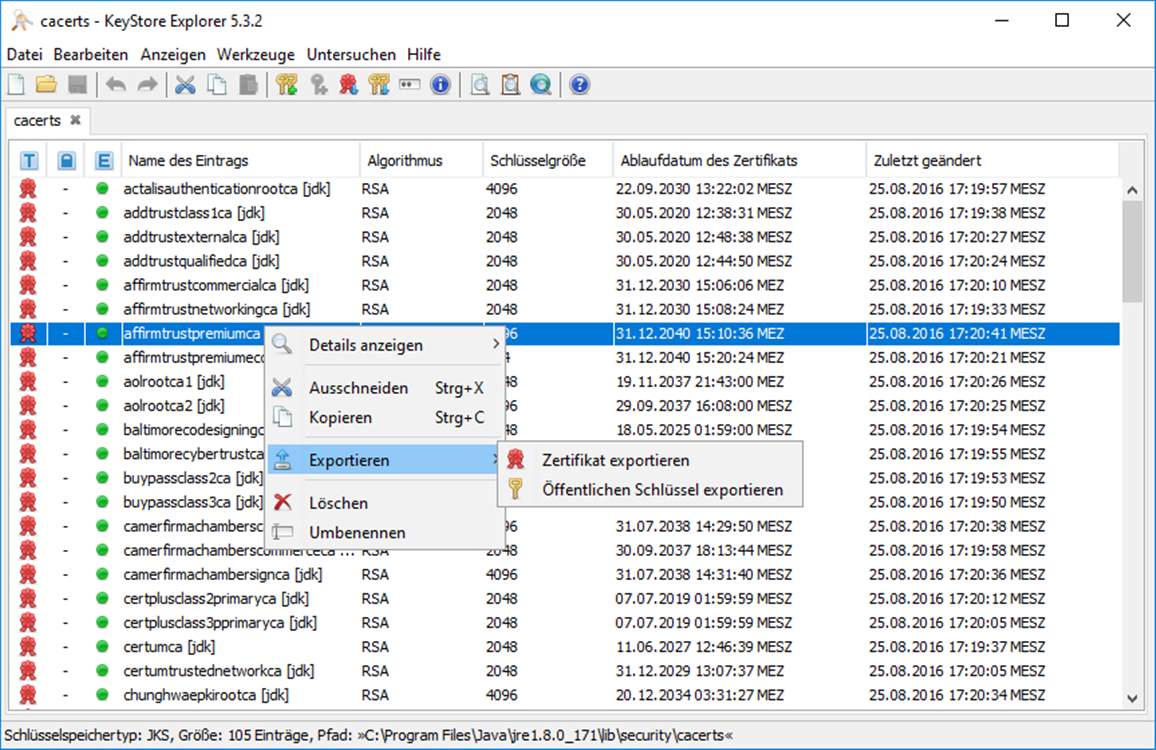 KeyStore Exlorer