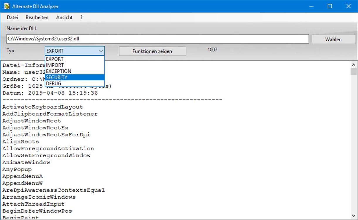 Alternate DLL Analyzer