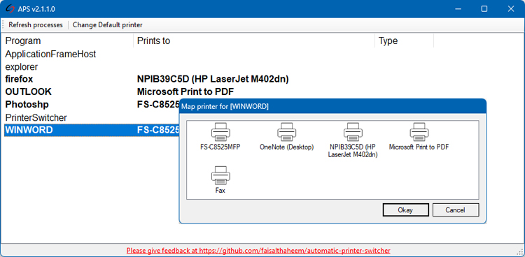 Automatic Printer Switcher