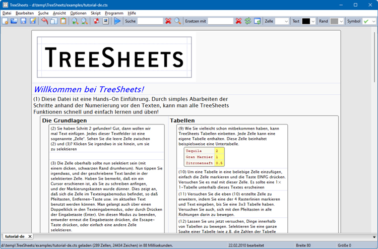 TreeSheets