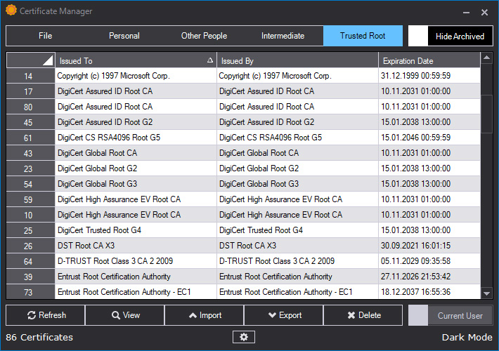 Certificate Manager