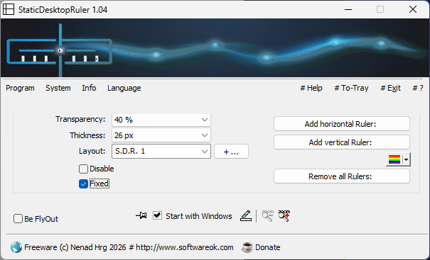 StaticDesktopRuller