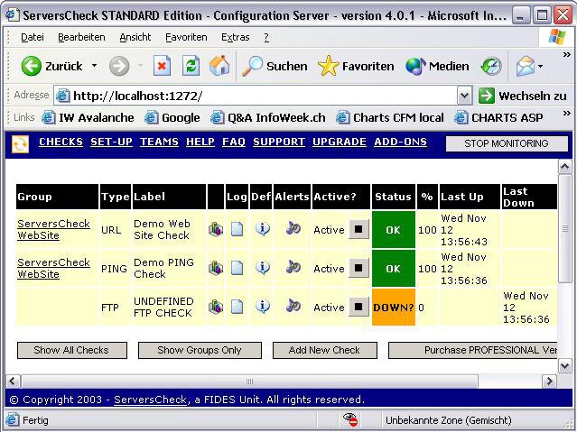 ServersCheck Standard Edition