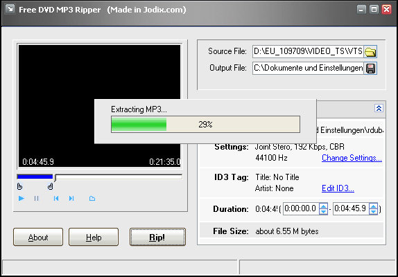 Free DVD MP3 Ripper