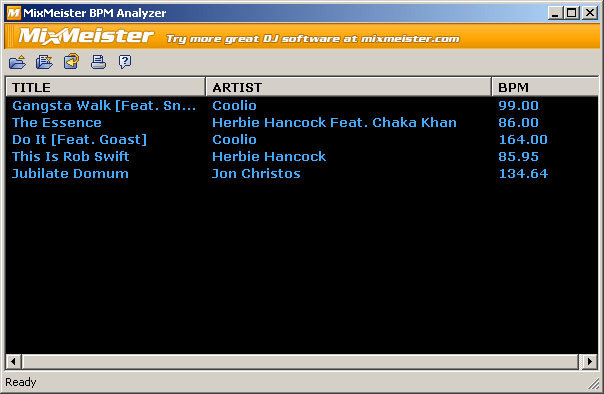 MixMeister BPM Analyzer
