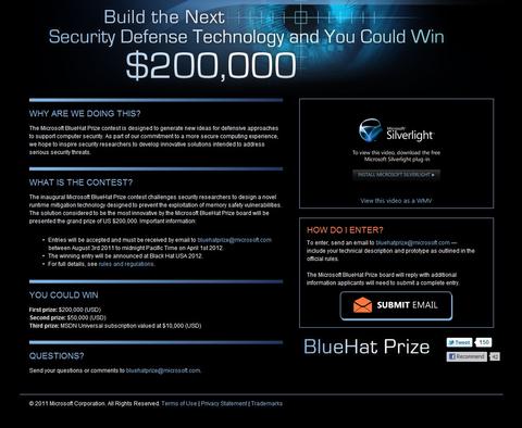 Microsoft will Sicherheitsforscher mit 250'000 Dollar belohnen