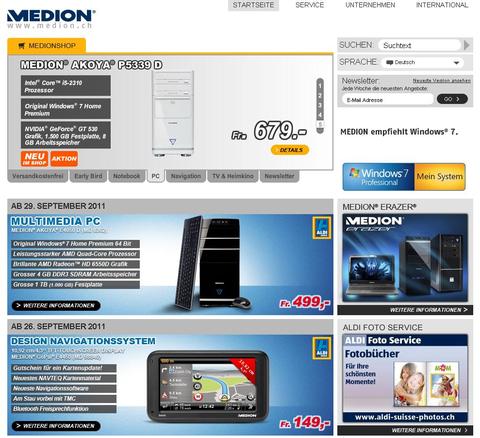Medion.ch überarbeitet