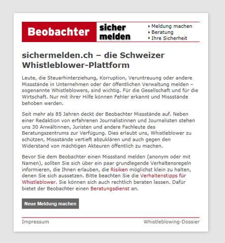 'Beobachter' lanciert Schweizer Wikileaks