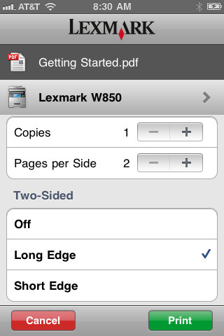 Lexmark veröffentlicht Mobile Printing App
