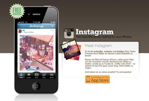 Instagram-App ist 500 Millionen Dollar wert