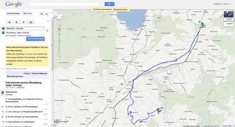 Google Maps wird Velo-freundlich - auch in der Schweiz