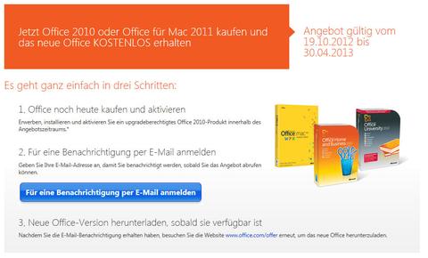 Microsoft startet Upgrade-Programm für Office