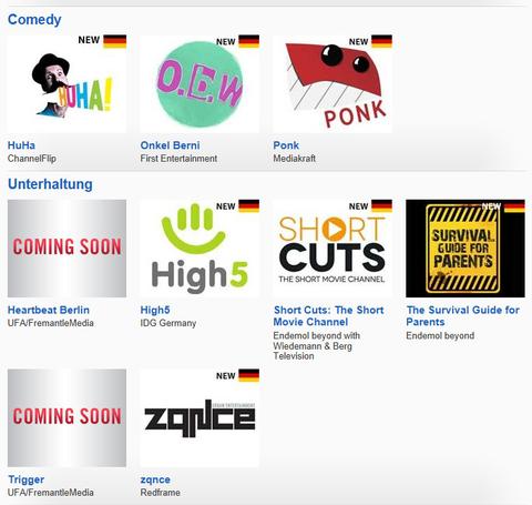 Youtube lanciert deutsche Themenkanäle