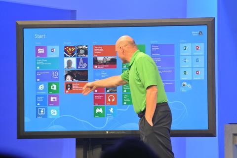 Microsoft-Boss Ballmer zeigt Windows 8 und kündigt goldene Ära für Entwickler an