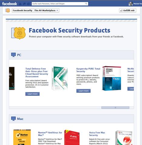 Facebook baut seinen Marktplatz für kostenlose Antiviren-Software aus