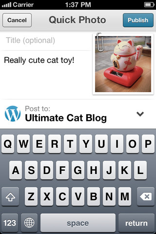Wordpress motzt App für iPhone und iPad auf
