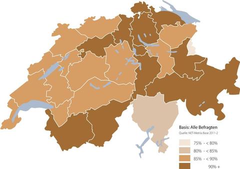 90 Prozent der Schweizer Bevölkerung mit Internetzugang