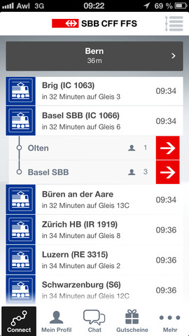 SBB lancieren Social-Media-App für iOS- und Android-Geräte
