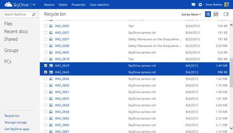 Microsoft bringt Papierkorb für Skydrive