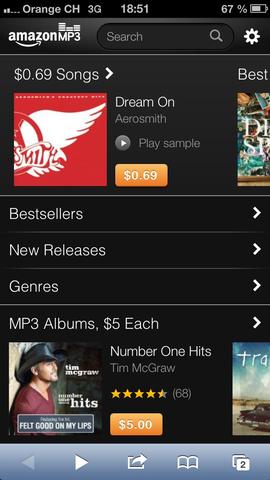 Amazon lanciert MP3-Store fürs iPhone