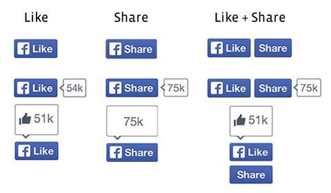Facebook überarbeitet Design für Like- und Share-Button