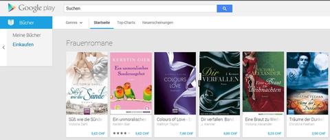 Jetzt auch in der Schweiz: E-Books in Google Play